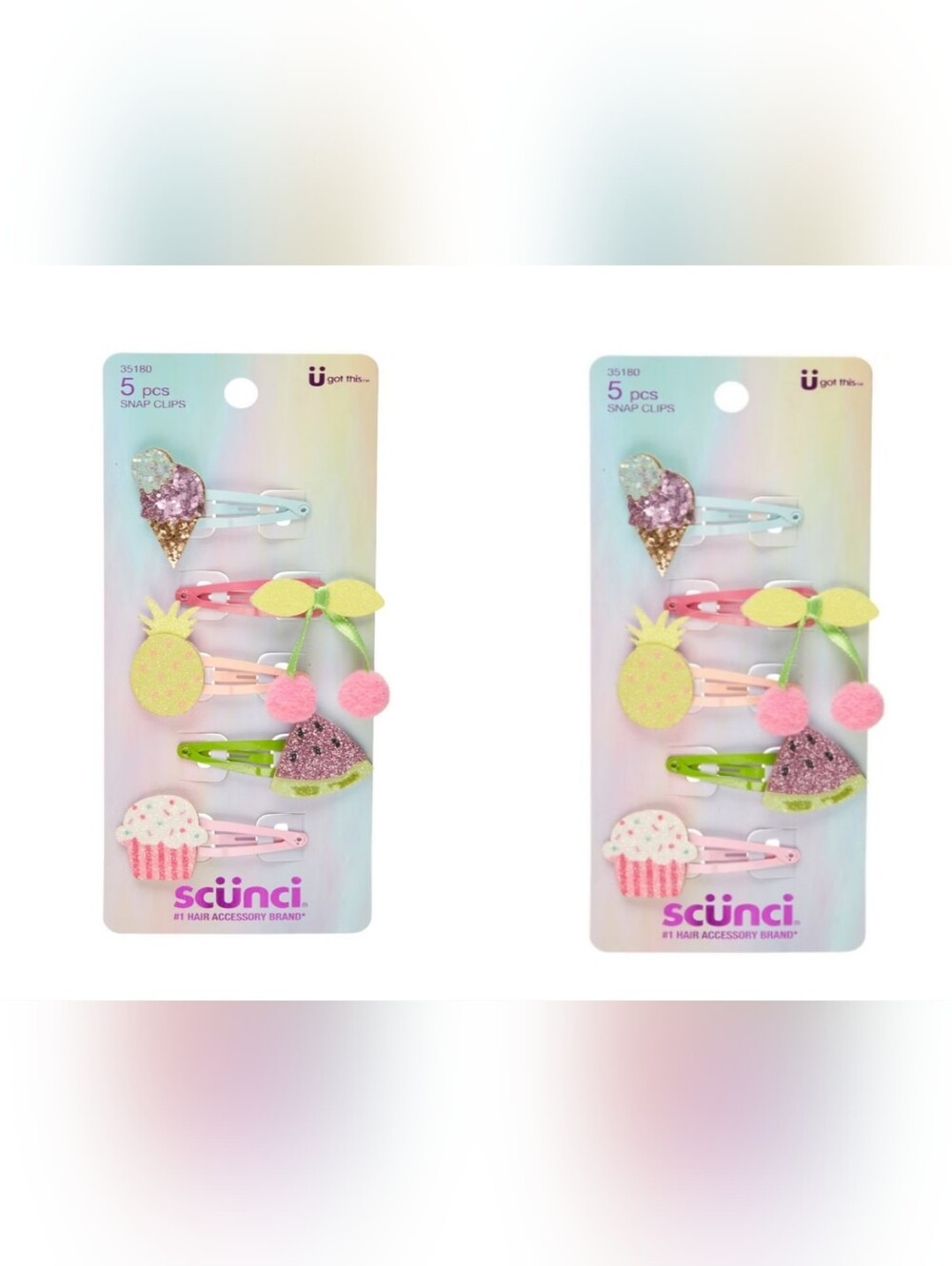scunci Pastel Mini Snap Clips Sets